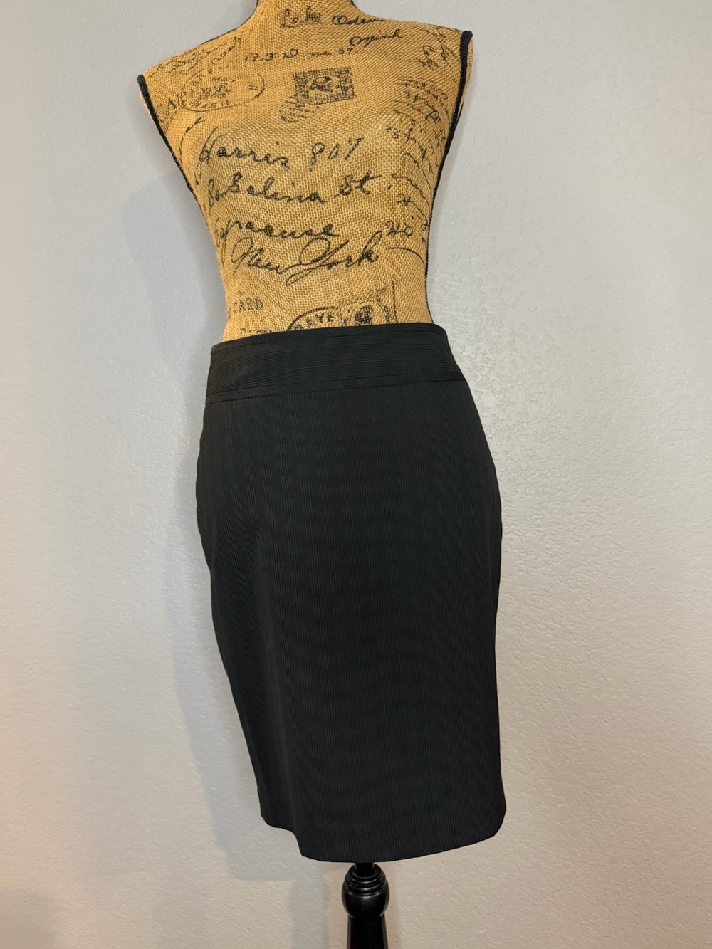 The Limited Charcoal Gray Pinstripe Pencil Skirt